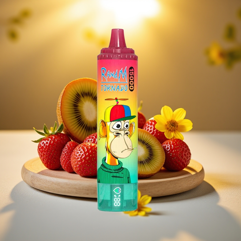 Fumot RandM Tornado 15000 Puffs 25ml 850mah 0.9 Ohm Fraise Kiwi