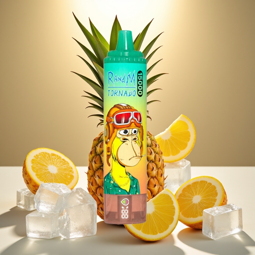 Fumot RandM Tornado 15000 Puffs Ananas Glace 25ml 850mAh 5% Mesh LCD Type-C