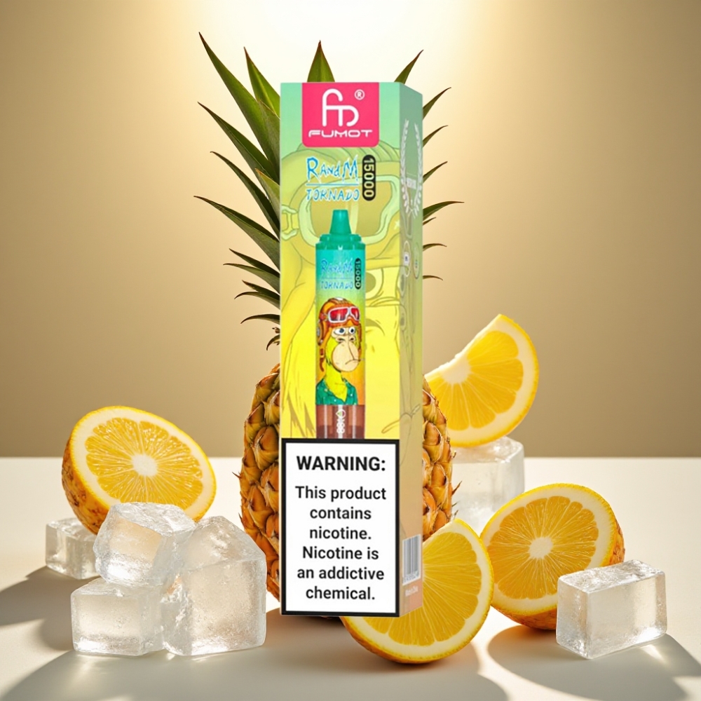 Fumot RandM Tornado 15000 Puffs Ananas Glace 25ml 850mAh 5% Mesh LCD Type-C