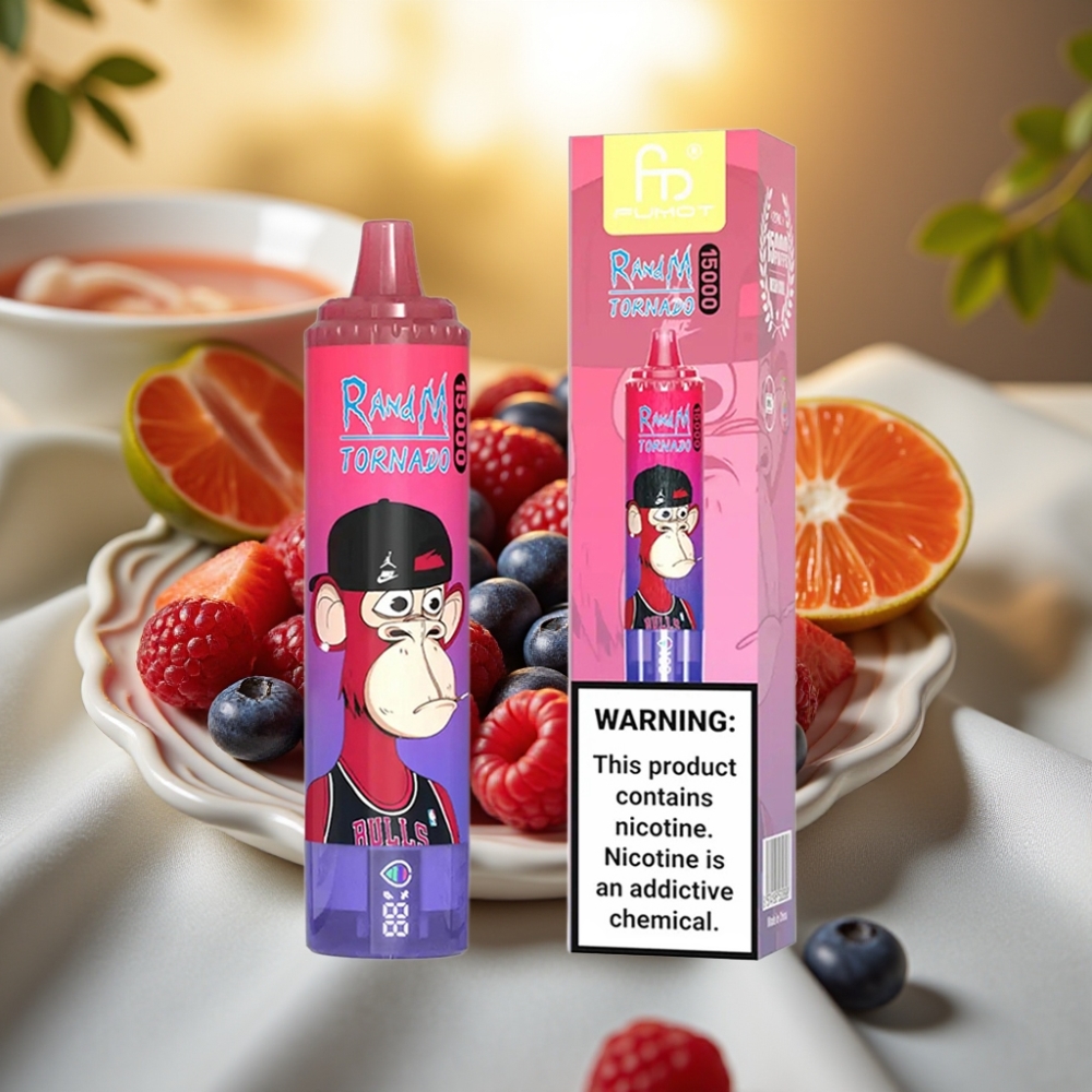 Fumot RandM Tornado 15000 Puffs Bluesour Framboise 25ml 850mAh 0,9 Ohm