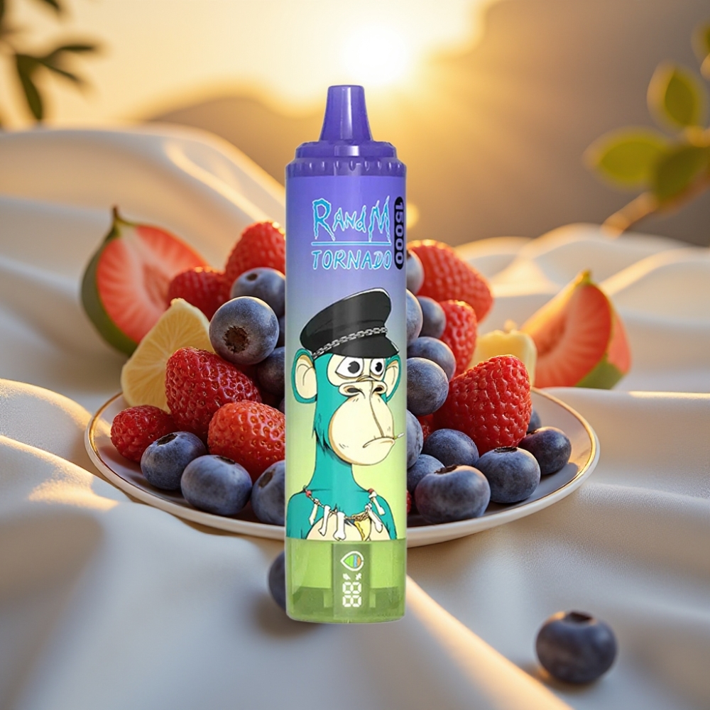 Fumot RandM Tornado 15000 Puffs Bubblegum Myrtille 25ml 850mAh Mesh 0.9 Ohm