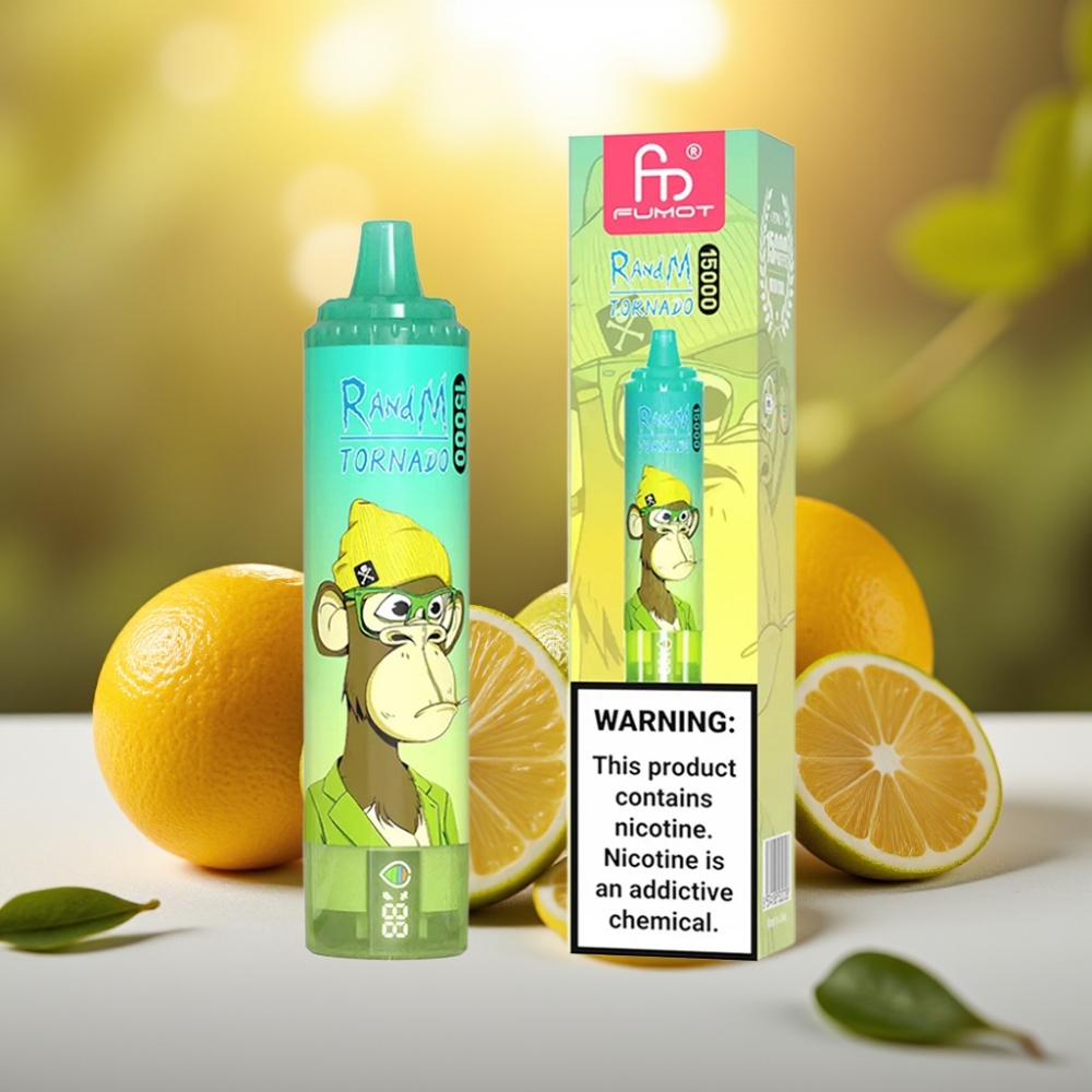 Fumot RandM Tornado 15000 Puffs Citron Vert 25ml 850mAh Mesh Coil