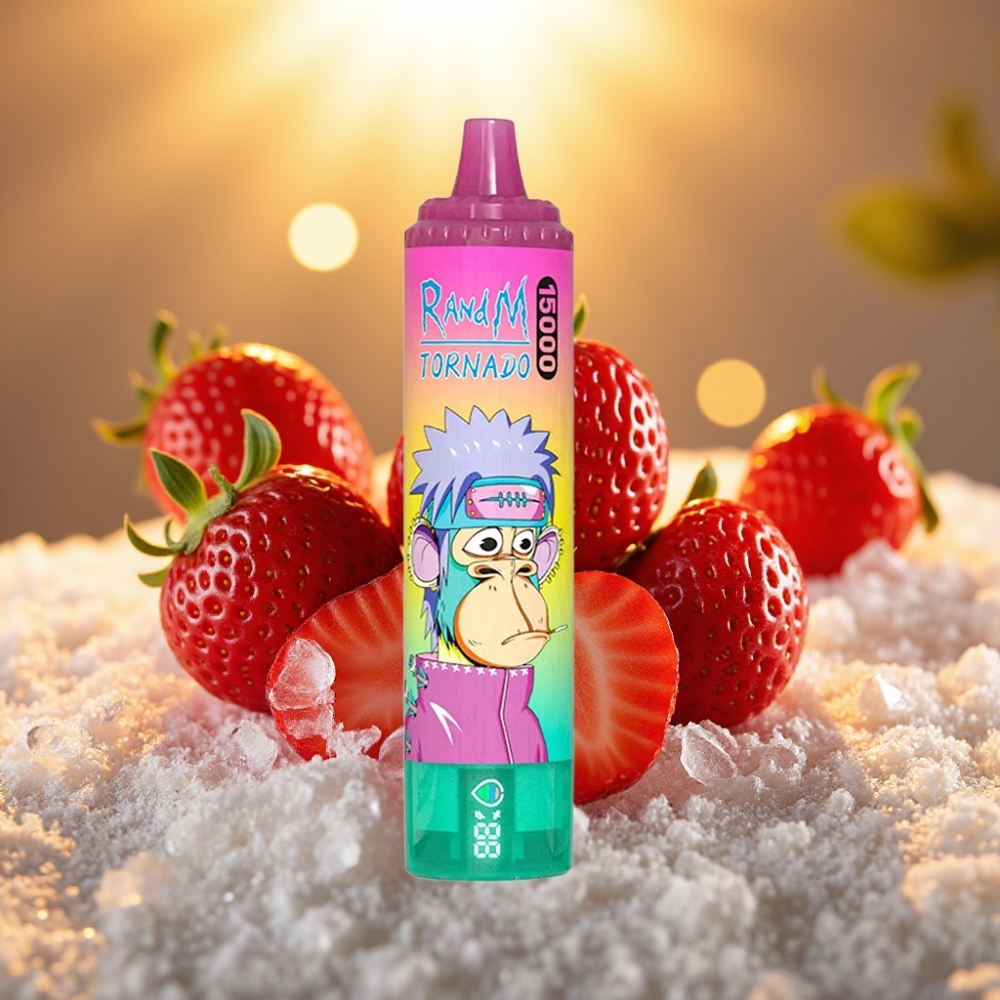 Fumot RandM Tornado 15000 Puffs Fraise Glacée 25ml 850mAh Mesh 0.9 Ohm