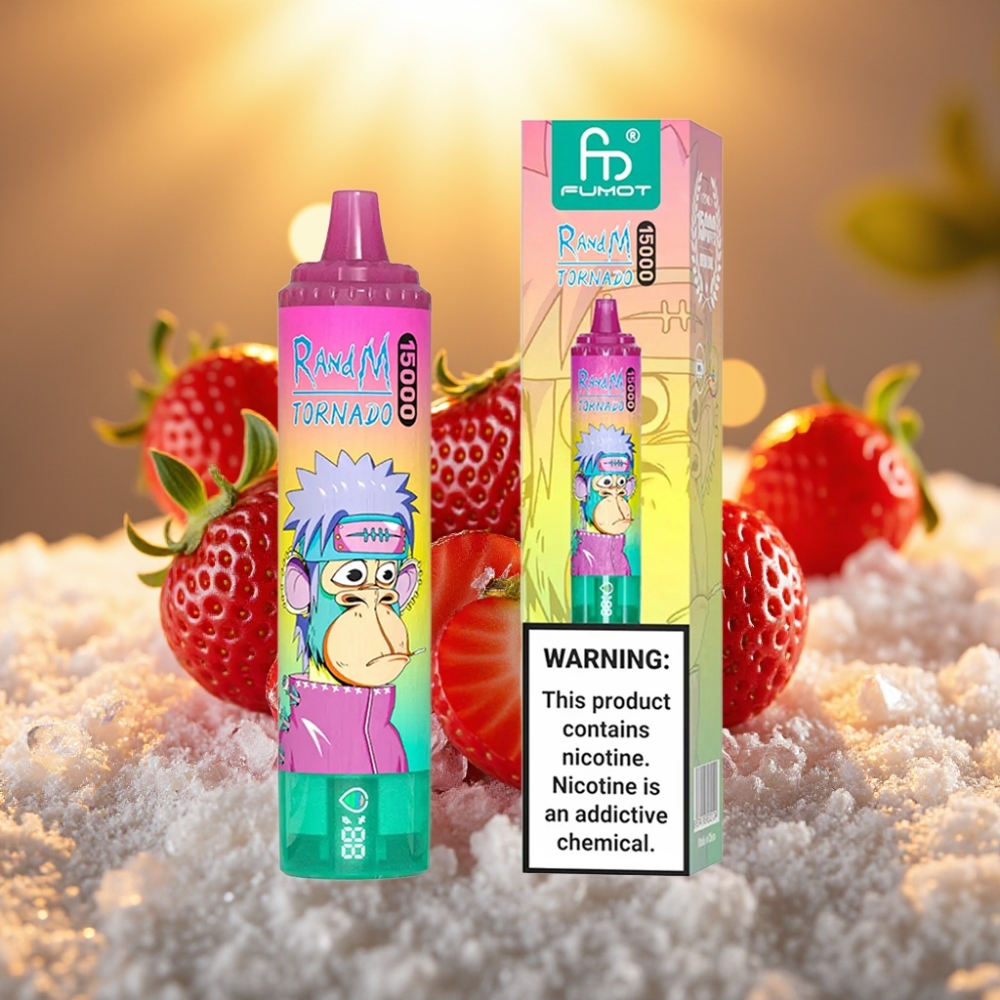 Fumot RandM Tornado 15000 Puffs Fraise Glacée 25ml 850mAh Mesh 0.9 Ohm