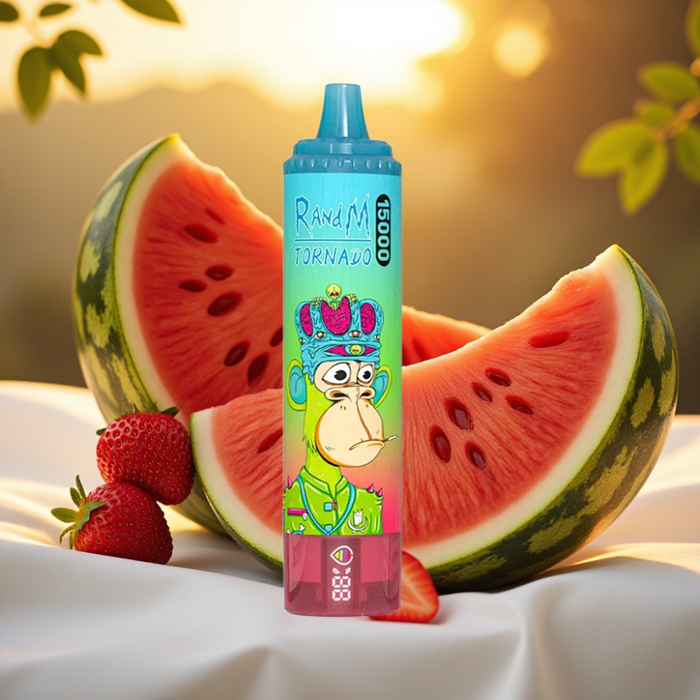 Fumot RandM Tornado 15000 Puffs Fraise Pastèque 25ml 850mAh Mesh Coil