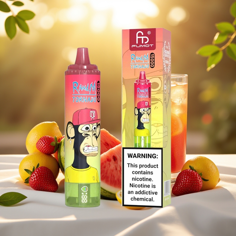 Fumot RandM Tornado 15000 Puffs Fraise Pastèque Citronnade 25ml 850mAh Mesh 0.9Ω