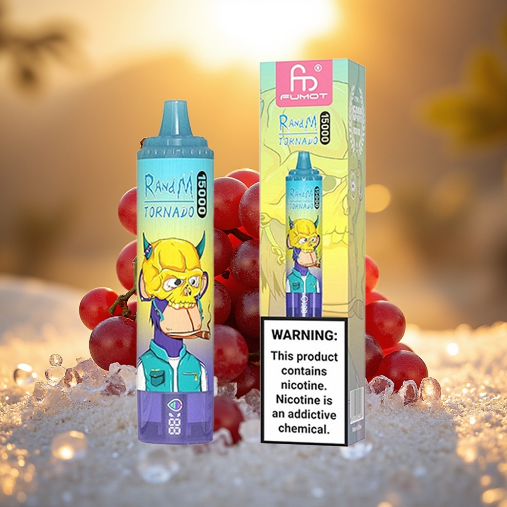 Fumot RandM Tornado 15000 Puffs Glace Raisin 25ml 850mAh Mesh Coil Type-C LCD