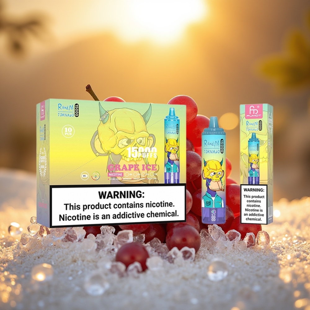 Fumot RandM Tornado 15000 Puffs Glace Raisin 25ml 850mAh Mesh Coil Type-C LCD