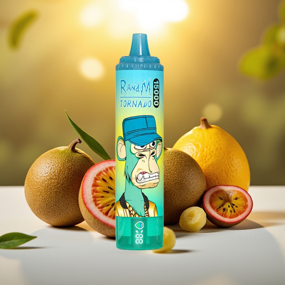 Fumot RandM Tornado 15000 Puffs Kiwi Fruit de la Passion Goyave 25ml 5% Mesh