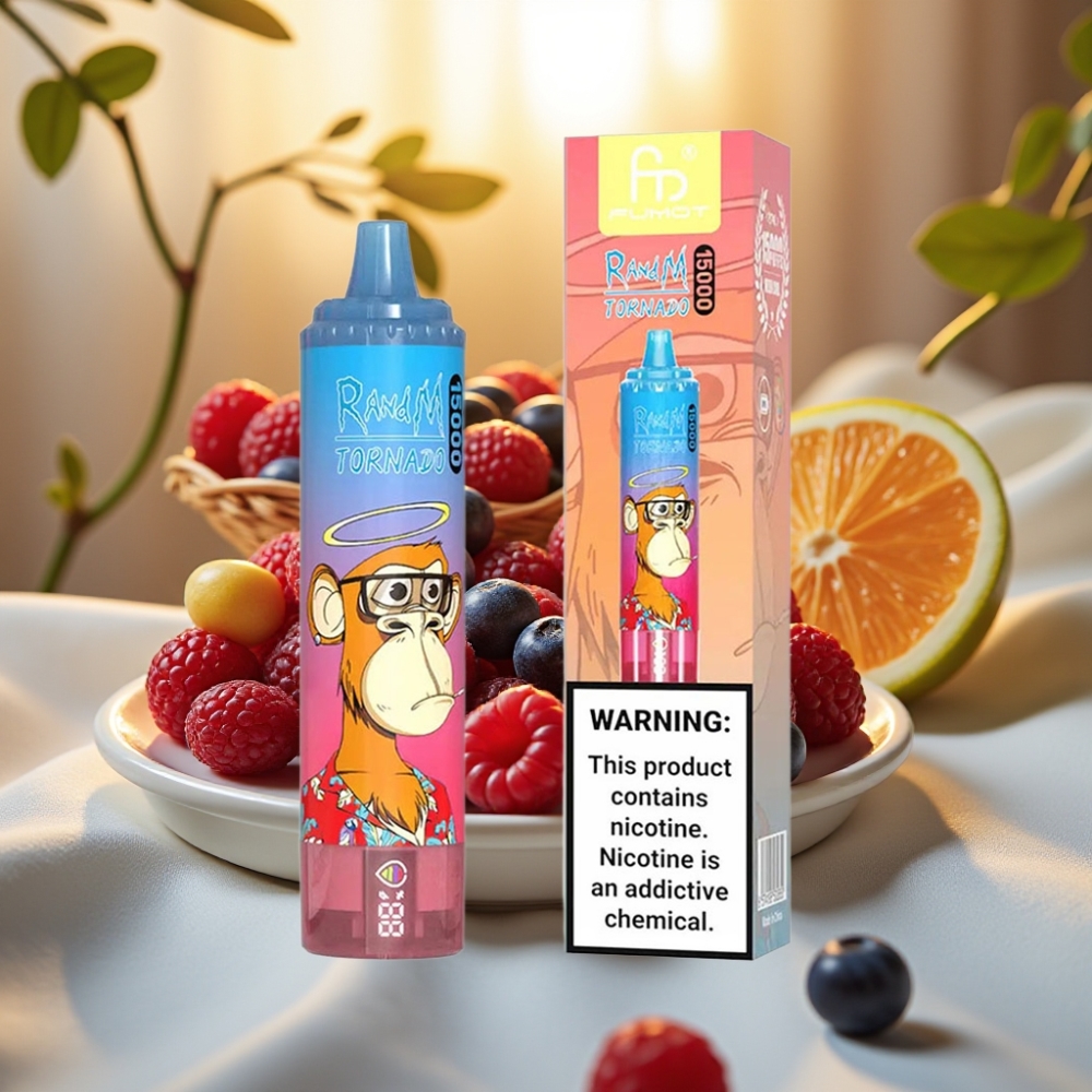 Fumot RandM Tornado 15000 Puffs Myrtille Cerise 25ml 850mAh Mesh Coil