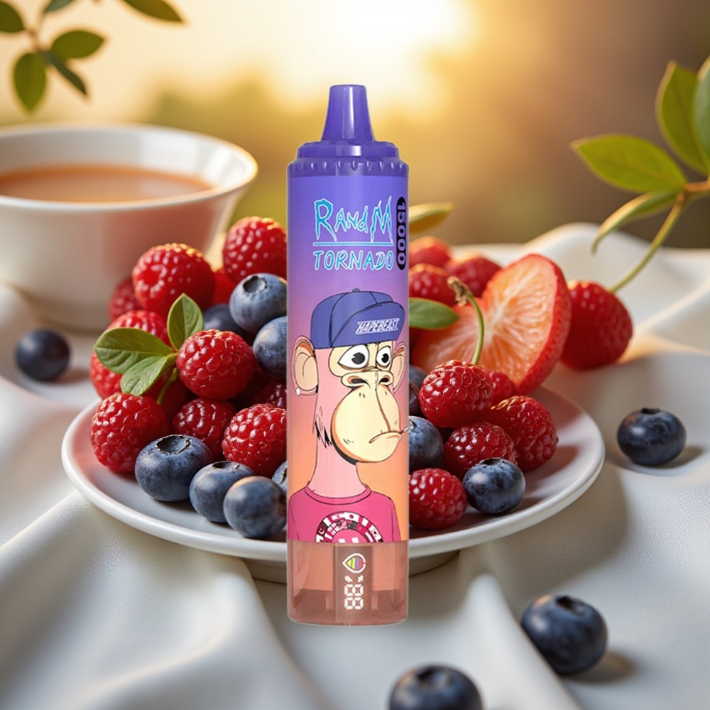 Fumot RandM Tornado 15000 Puffs Myrtille Cerise Cranberry 25ml 850mAh Mesh