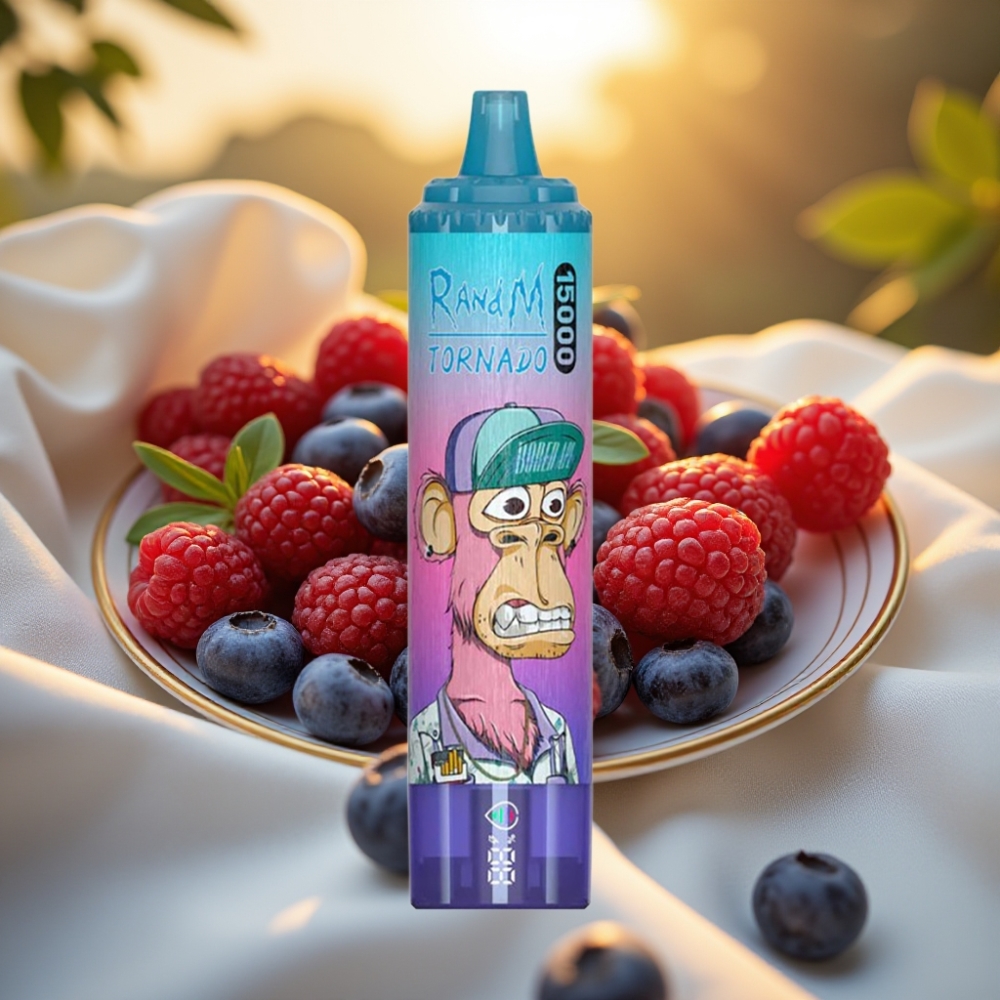 Fumot RandM Tornado 15000 Puffs Myrtille Framboise 25ml 850mAh Mesh 0.9 Ohm