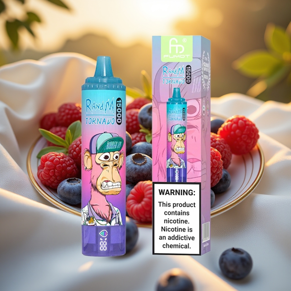 Fumot RandM Tornado 15000 Puffs Myrtille Framboise 25ml 850mAh Mesh 0.9 Ohm