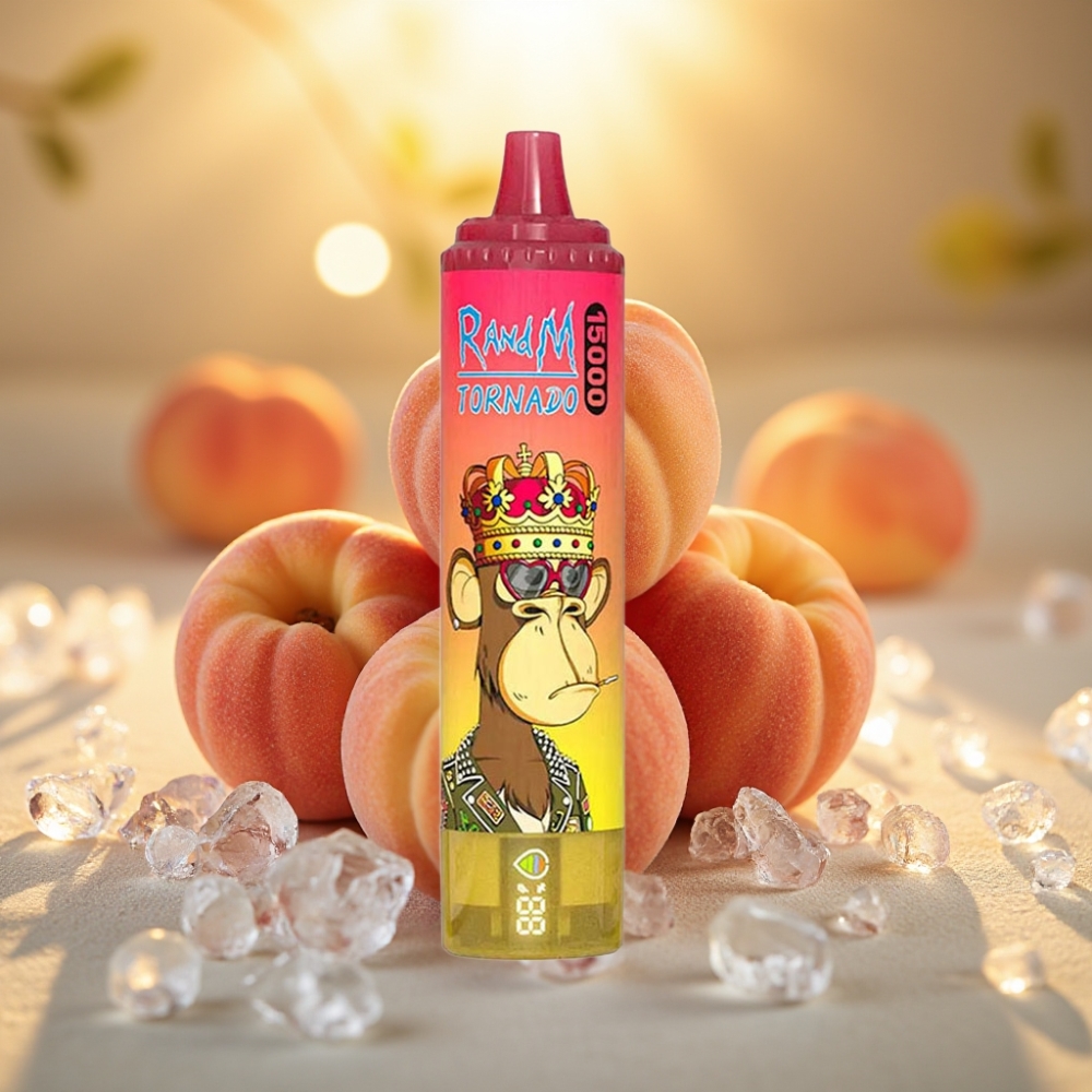 Fumot RandM Tornado 15000 Puffs Pêche Glacée - 25ml, 850mAh, Mesh 0.9Ω