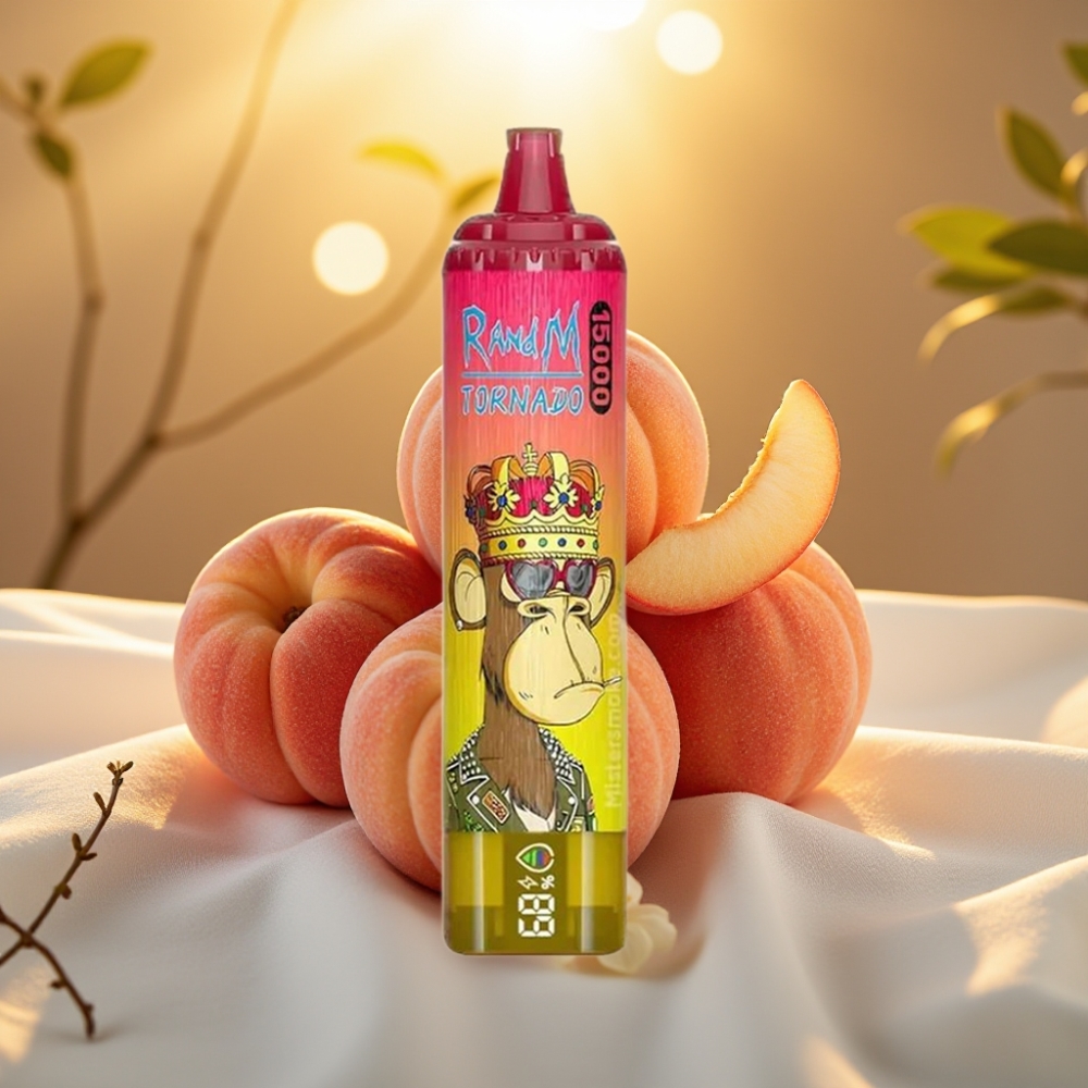 Fumot RandM Tornado 15000 Puffs Pêche Glacée - 25ml, 850mAh, Mesh Coil