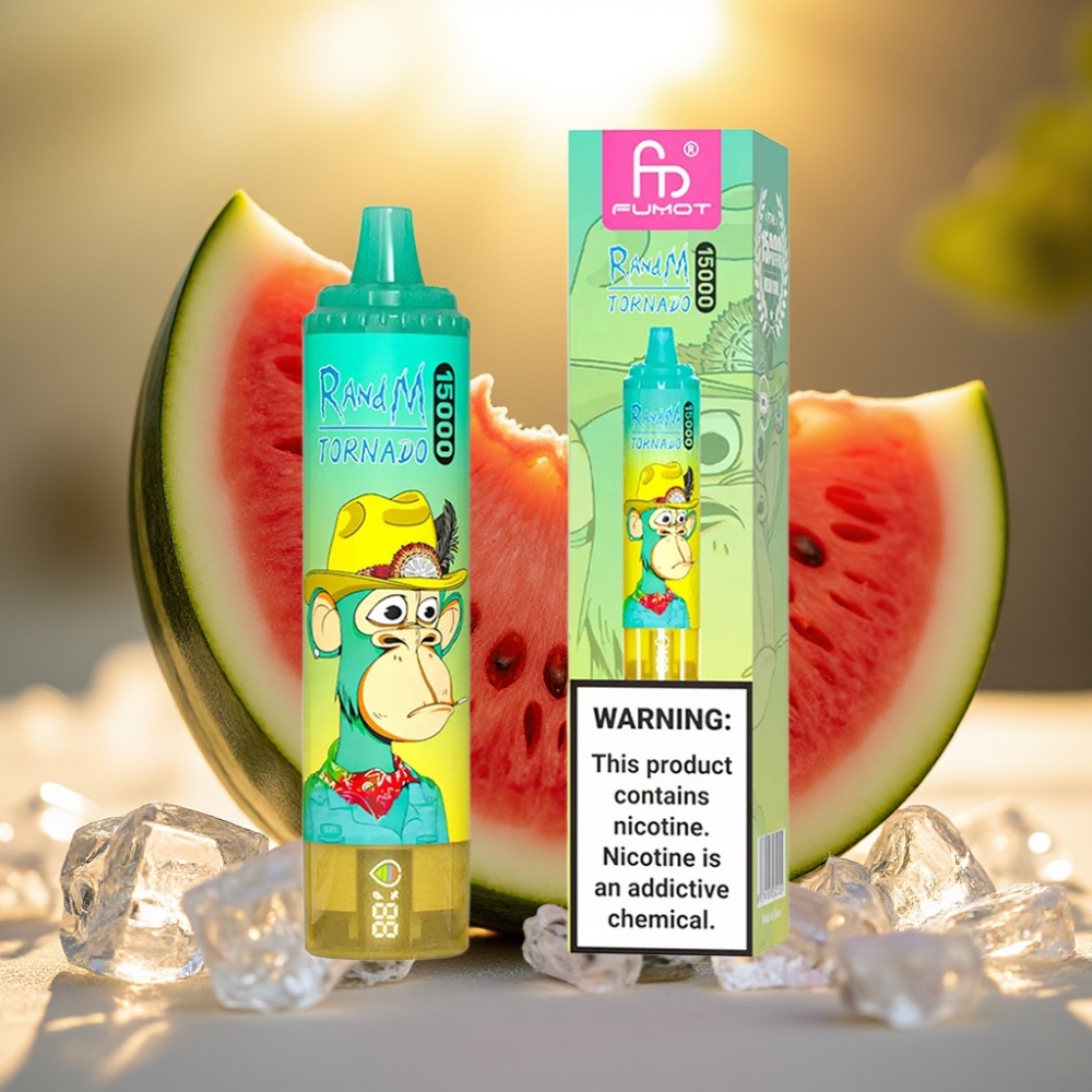 Fumot RandM Tornado 15000 Puffs Pastèque Glacée - 25ml, 850mAh, USB Type-C