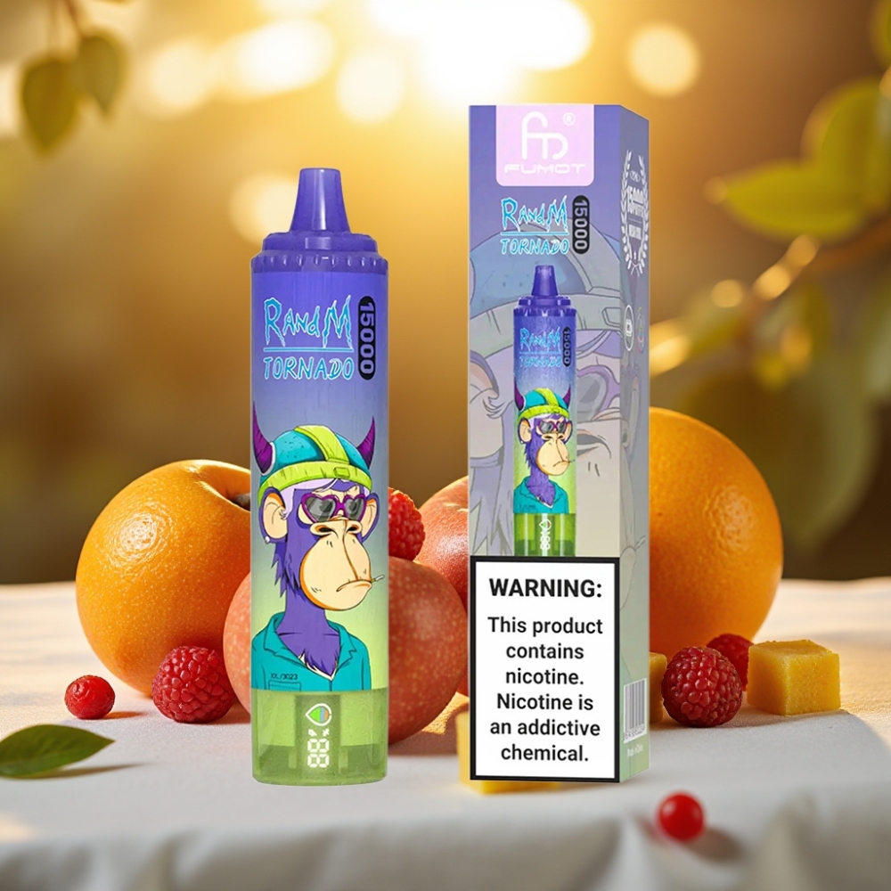 Fumot RandM Tornado 15000 Puffs Vimto 25ml 850mAh Type-C LCD