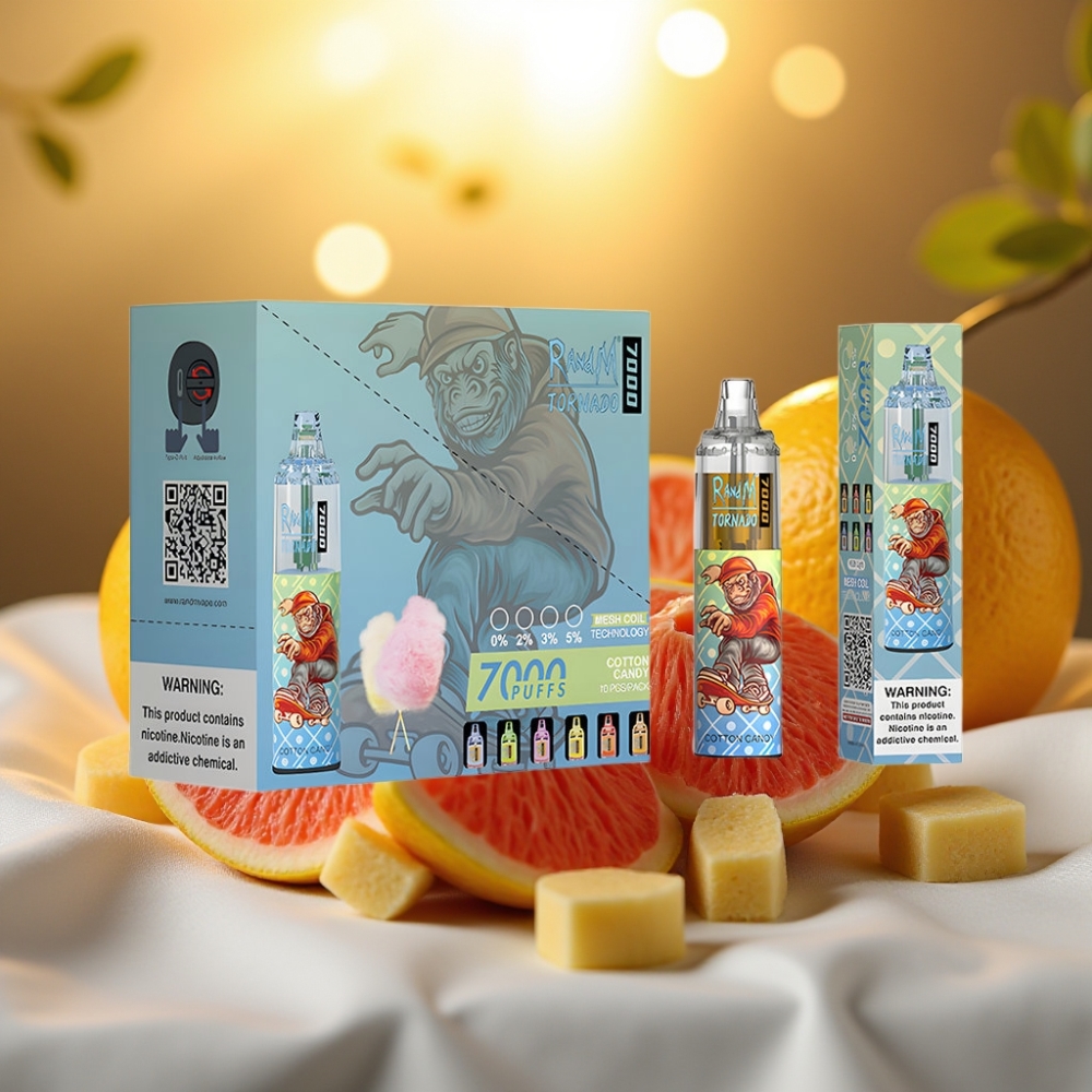 Fumot Tornado 7000 Barrette Jetable 14ML 850MAH Type-C Barbe à Papa