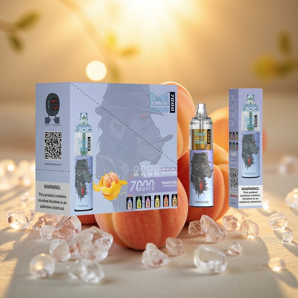 Fumot Tornado 7000 Pêche Glacée 14ML 850MAH Mesh Type-C RGB Air-Adjustable