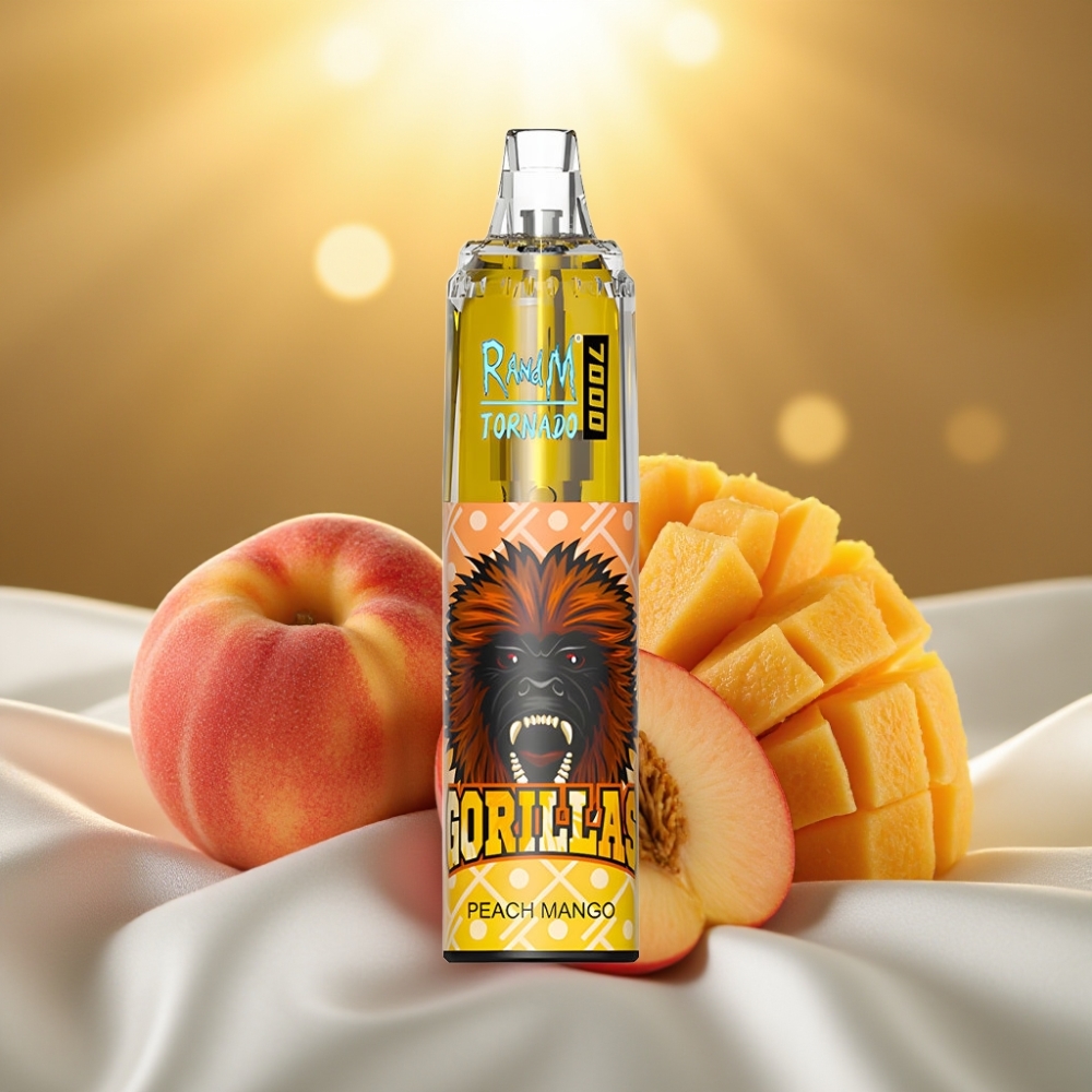 Fumot Tornado 7000 Pêche Mangue 14ML 850MAH Mesh Coil Type-C RGB Air-Adjustable