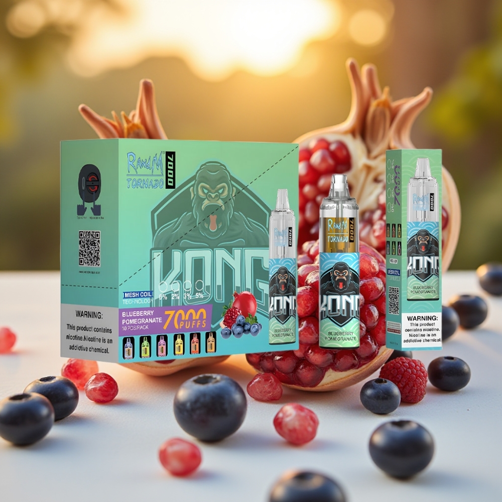 Fumot Tornado 7000 Puff Disposable Vape Myrtille Grenade 14ML 850MAH Mesh