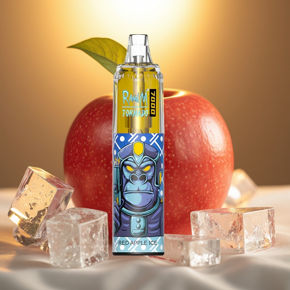 Fumot Tornado 7000 Puff Red Apple Ice 14ML 850MAH Mesh Type-C RGB Air-Adjustable