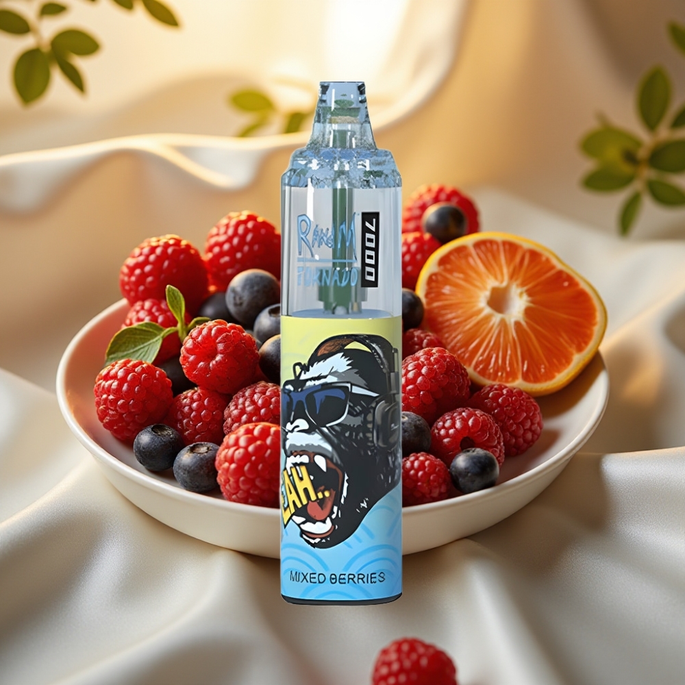 Fumot Tornado 7000 Puffs 14ML 850MAH Baies Mixtes Mesh Type-C RGB Air-Adjustable