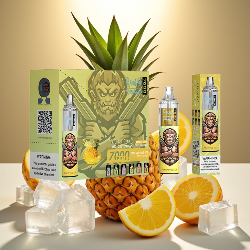 Fumot Tornado 7000 Puffs Disposable Vape Ananas Glace 14ML 850MAH Type-C