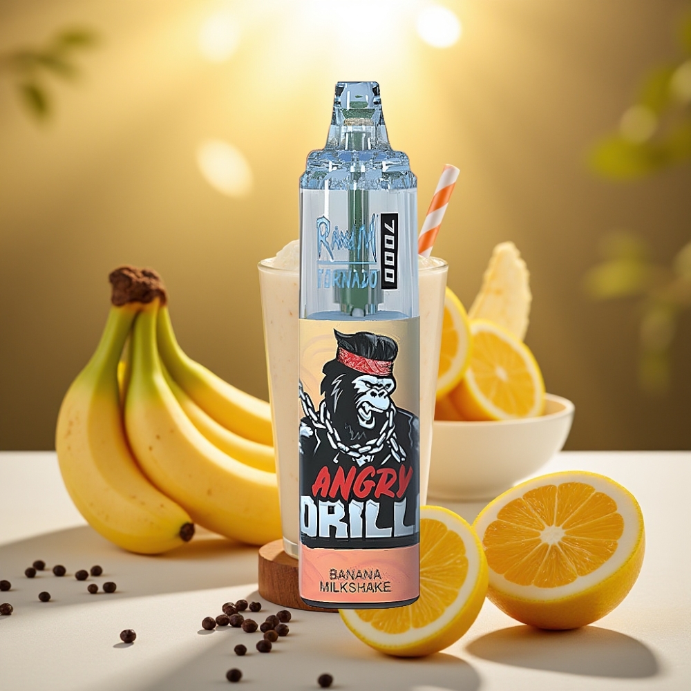 Fumot Tornado 7000 Puffs Disposable Vape Banane Milkshake 14ML 850MAH Mesh Coil