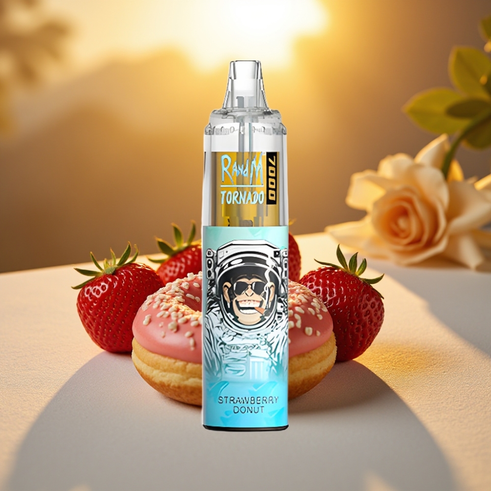 Fumot Tornado 7000 Puffs Disposable Vape Beignet Fraise 14ML 850MAH Mesh