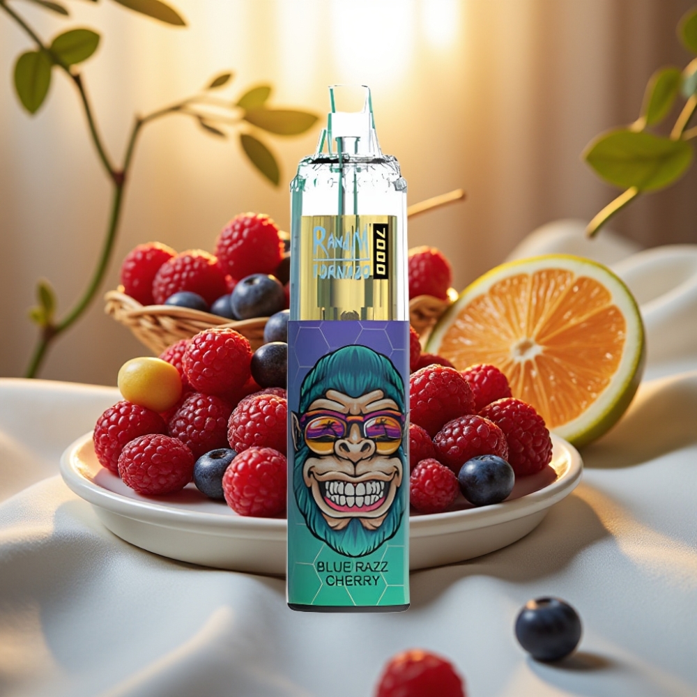 Fumot Tornado 7000 Puffs Disposable Vape Blue Razz Cerise 14ML 850MAH Mesh