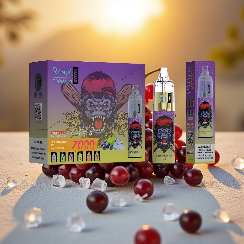 Fumot Tornado 7000 Puffs Disposable Vape Cassis Glacé 14ML 850MAH Mesh Coil Type-C