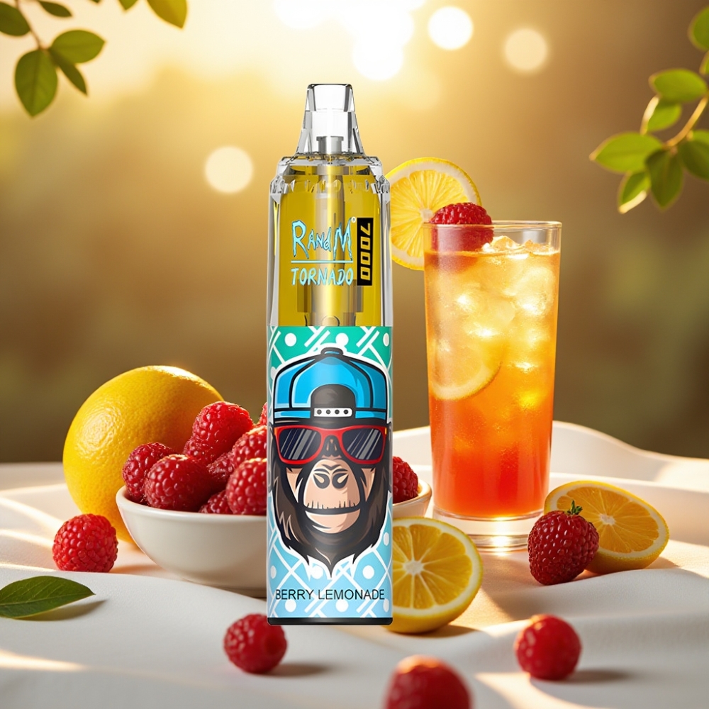 Fumot Tornado 7000 Puffs Disposable Vape Citronnade aux Baies 14ML 850MAH Mesh