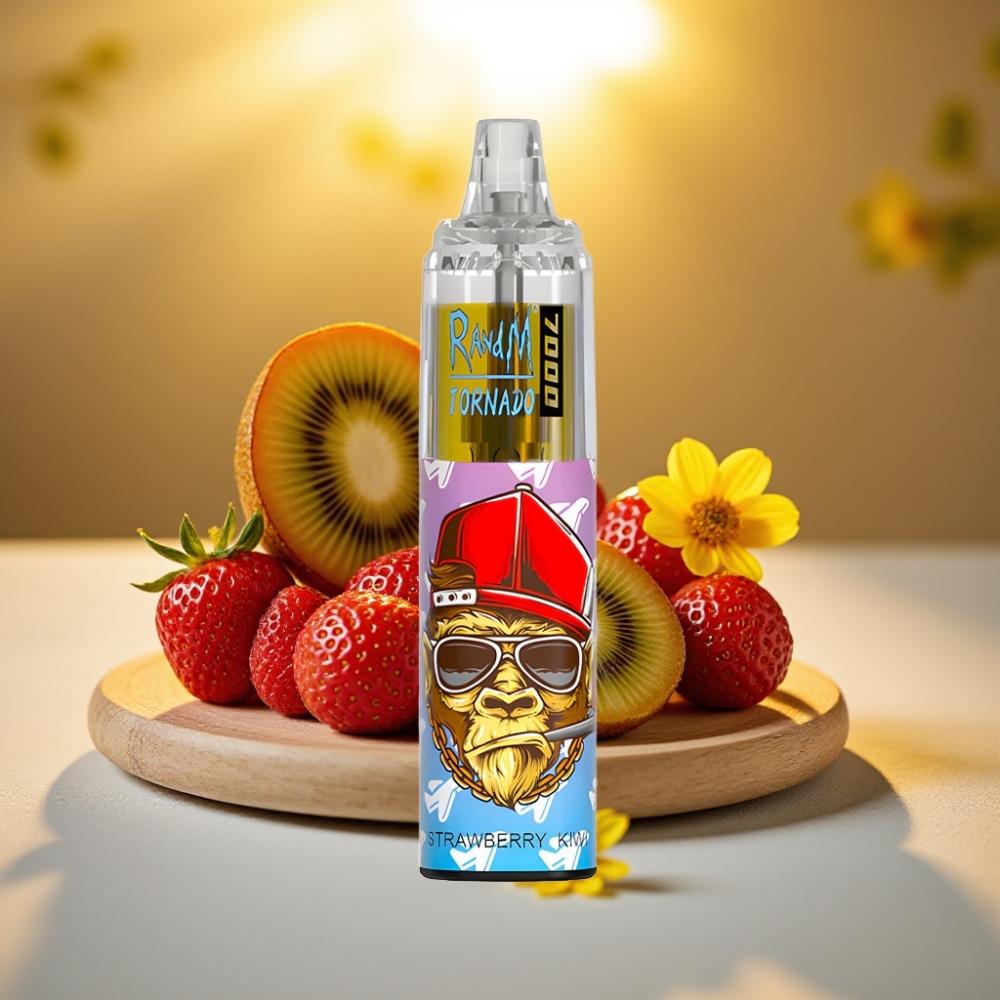 Fumot Tornado 7000 Puffs Disposable Vape Fraise Kiwi 14ML 850MAH Mesh Coil
