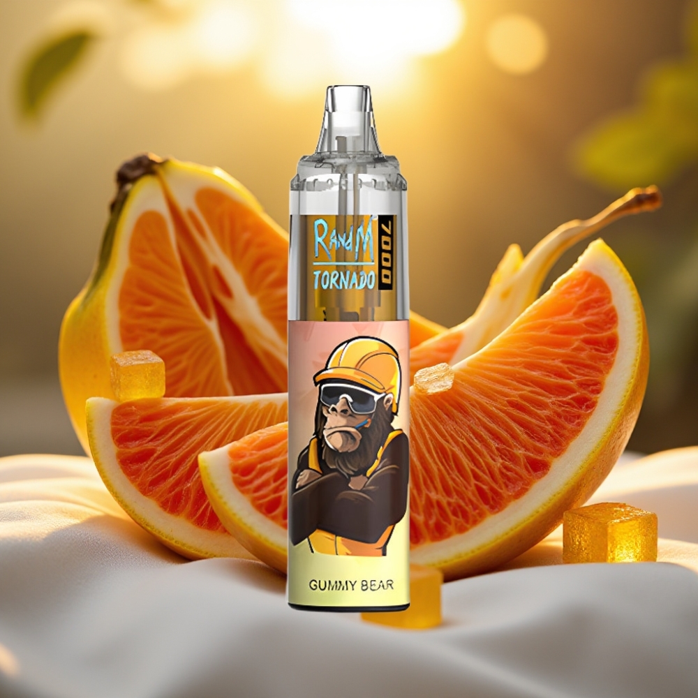 Fumot Tornado 7000 Puffs Disposable Vape Ourson Gélifié 14ML 850MAH Mesh Coil