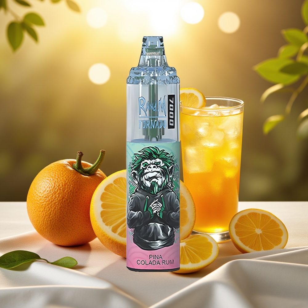 Fumot Tornado 7000 Puffs Disposable Vape Pina Colada Rhum, 14 ML, 850 MAH, Mesh Coil