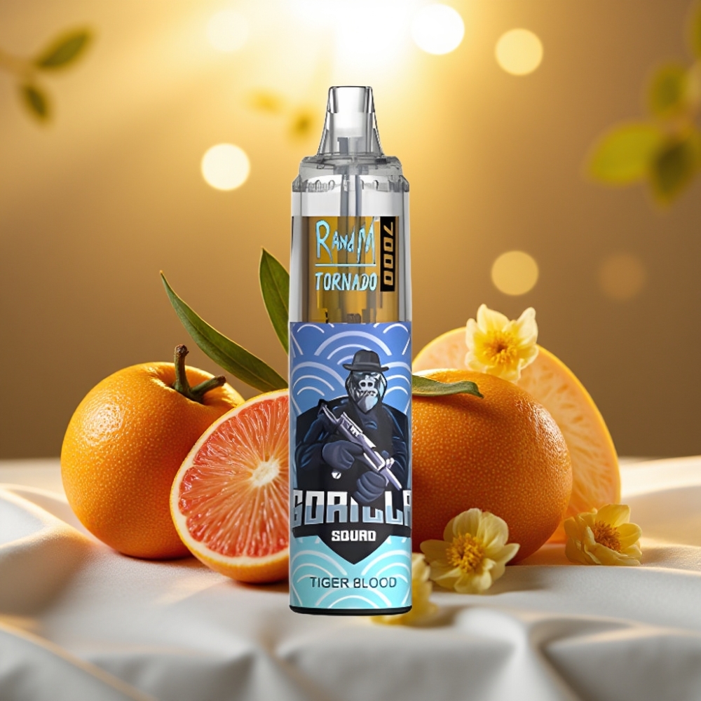 Fumot Tornado 7000 Puffs Disposable Vape Sang de Tigre 14ML 850MAH Mesh Coil