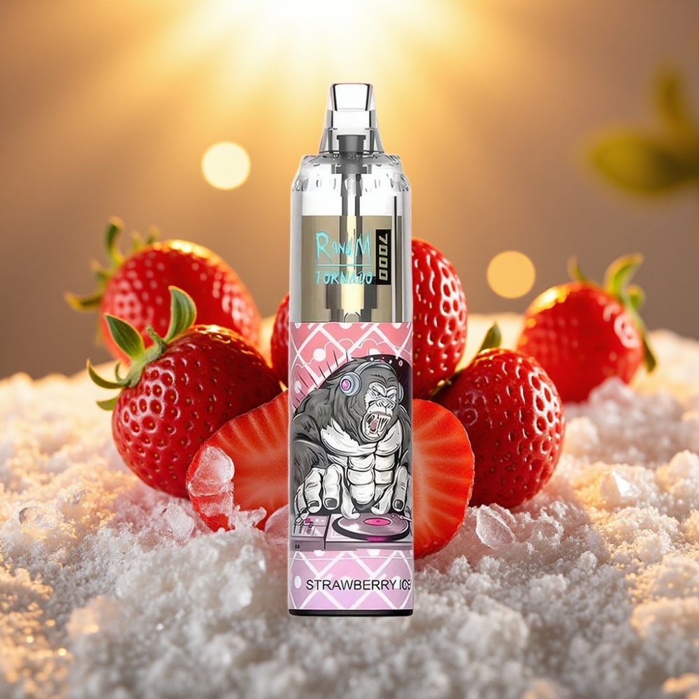 Fumot Tornado 7000 Puffs Glace à la Fraise 14ML 850MAH Mesh Coil Type-C RGB