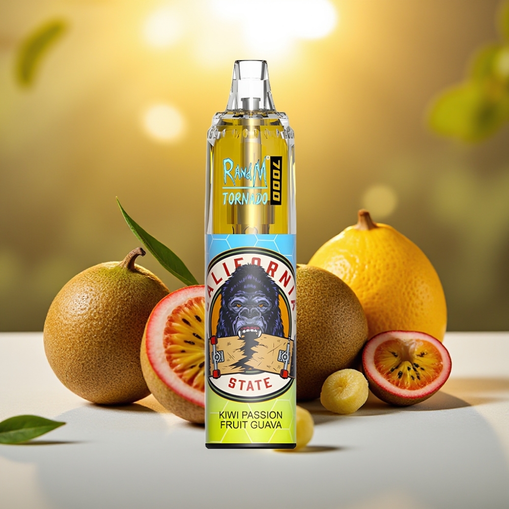 Fumot Tornado 7000 Puffs Kiwi Fruit de la Passion Goyave 14ML 850MAH Mesh