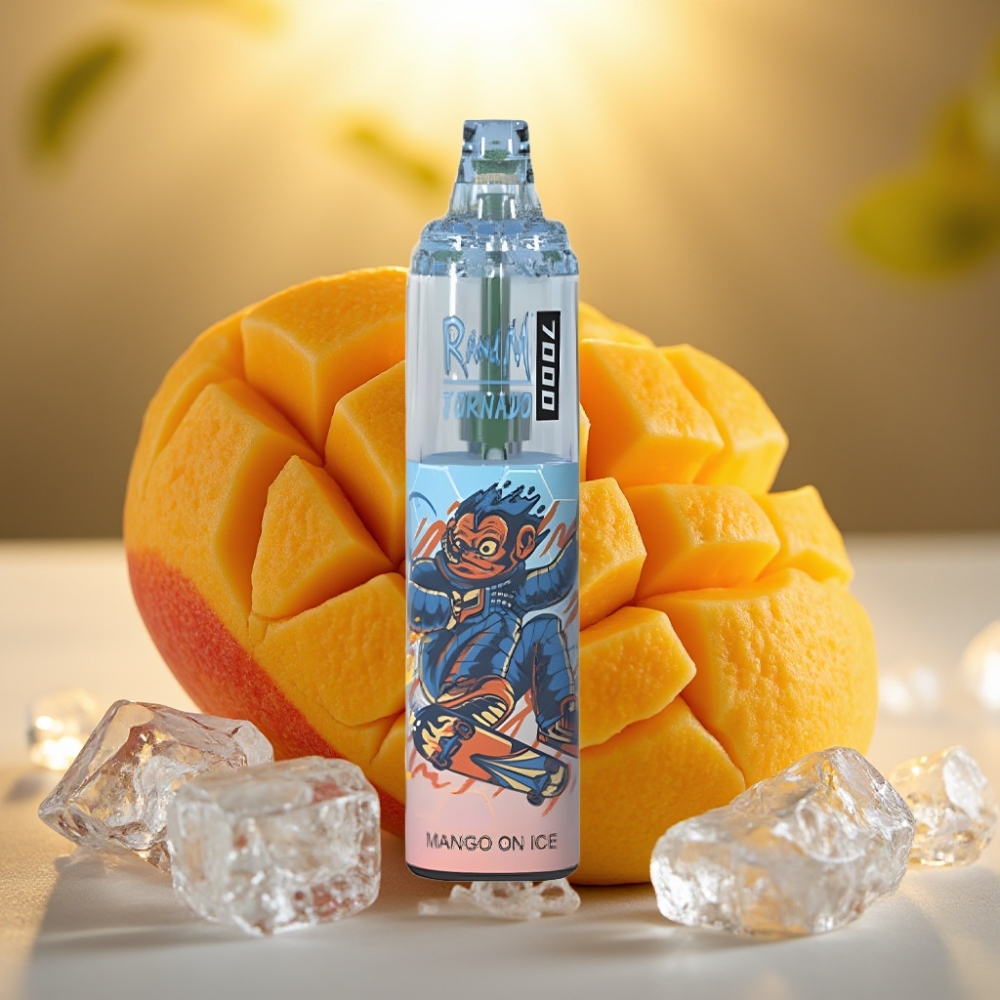 Fumot Tornado 7000 Puffs Mangue Glacé 14ML 850MAH Mesh Coil Type-C RGB