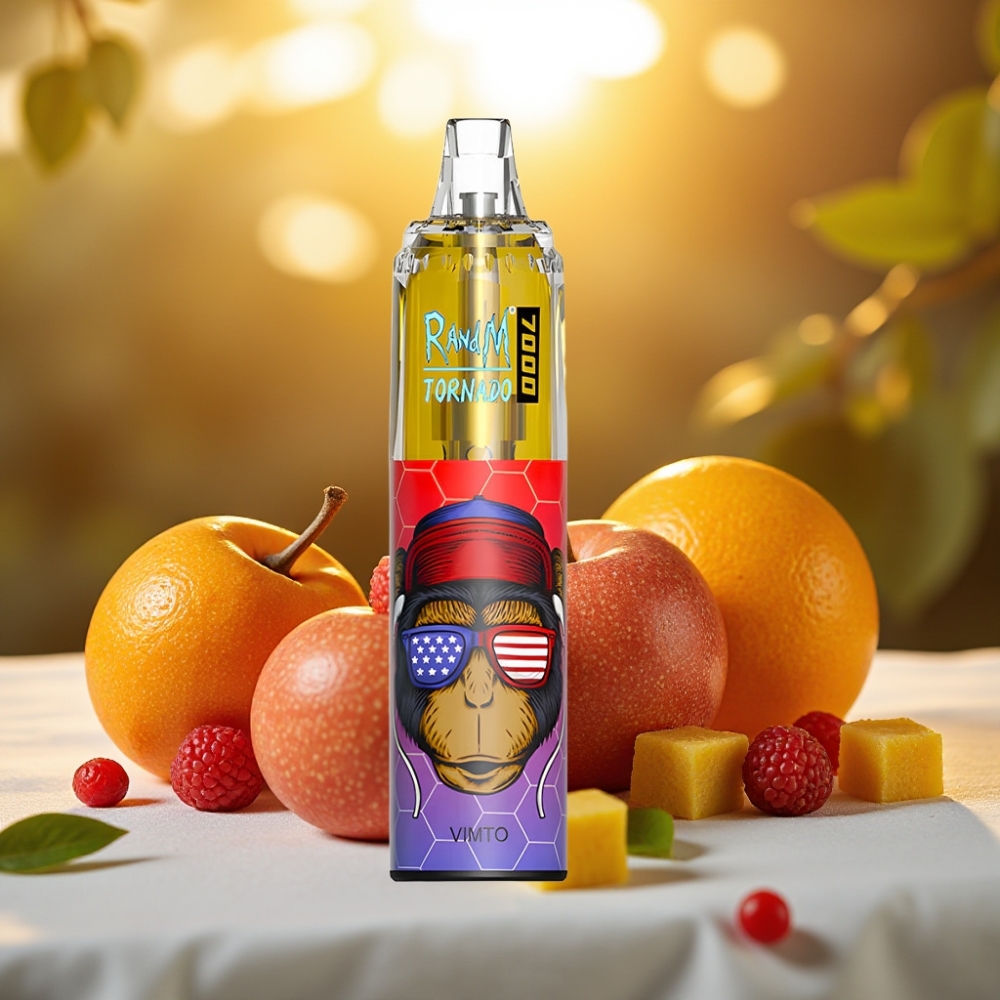 Fumot Tornado 7000 Vape Disposable Vimto 14ML 850MAH Mesh Coil Type-C RGB