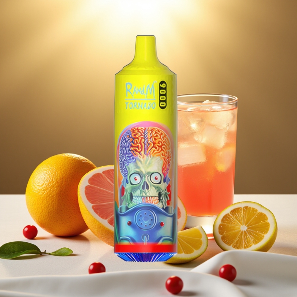 RandM Tornado 9000 Puffs Citronnade Rose, 18 mL, 850 mAh, Affichage RGB