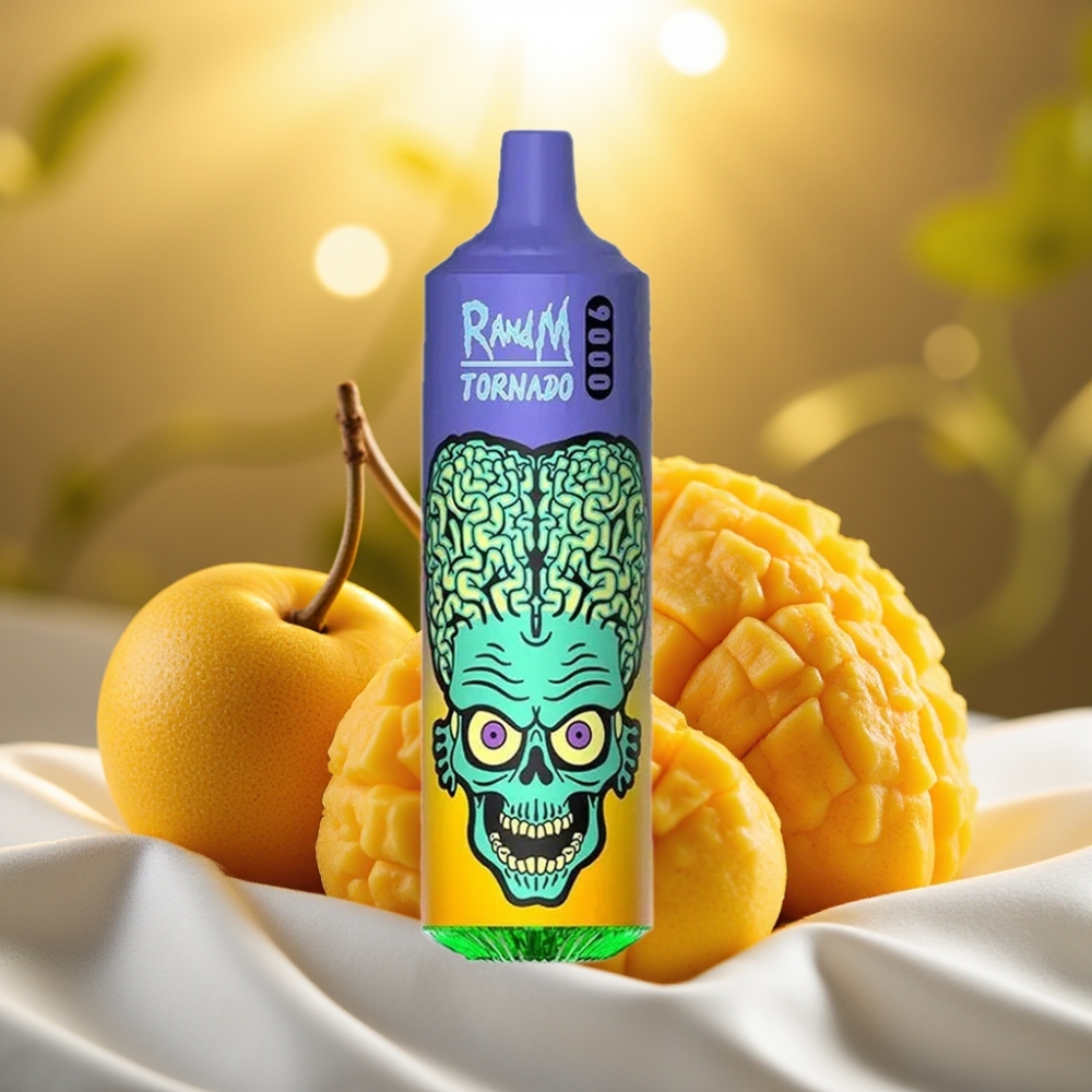 RandM Tornado 9000 Puffs Fraise Mangue, 18 mL, 850 mAh, Affichage RGB