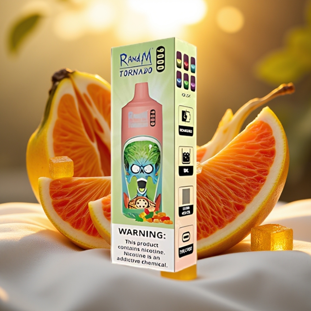 RandM Tornado 9000 Puffs - Ourson Gélifié, 18 mL, 850 mAh, Affichage RGB