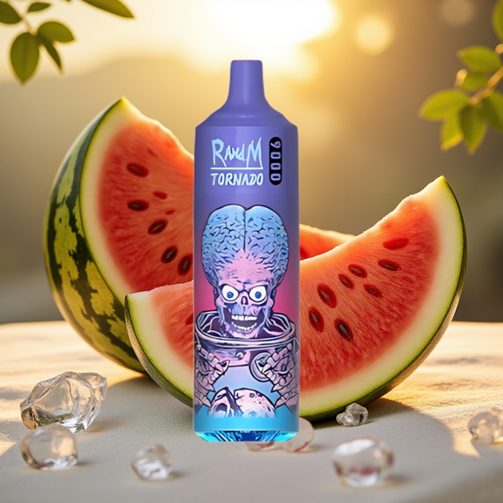 RandM Tornado 9000 Puffs Pastèque Brazz Ice 18 mL 850 mAh Mesh Coil