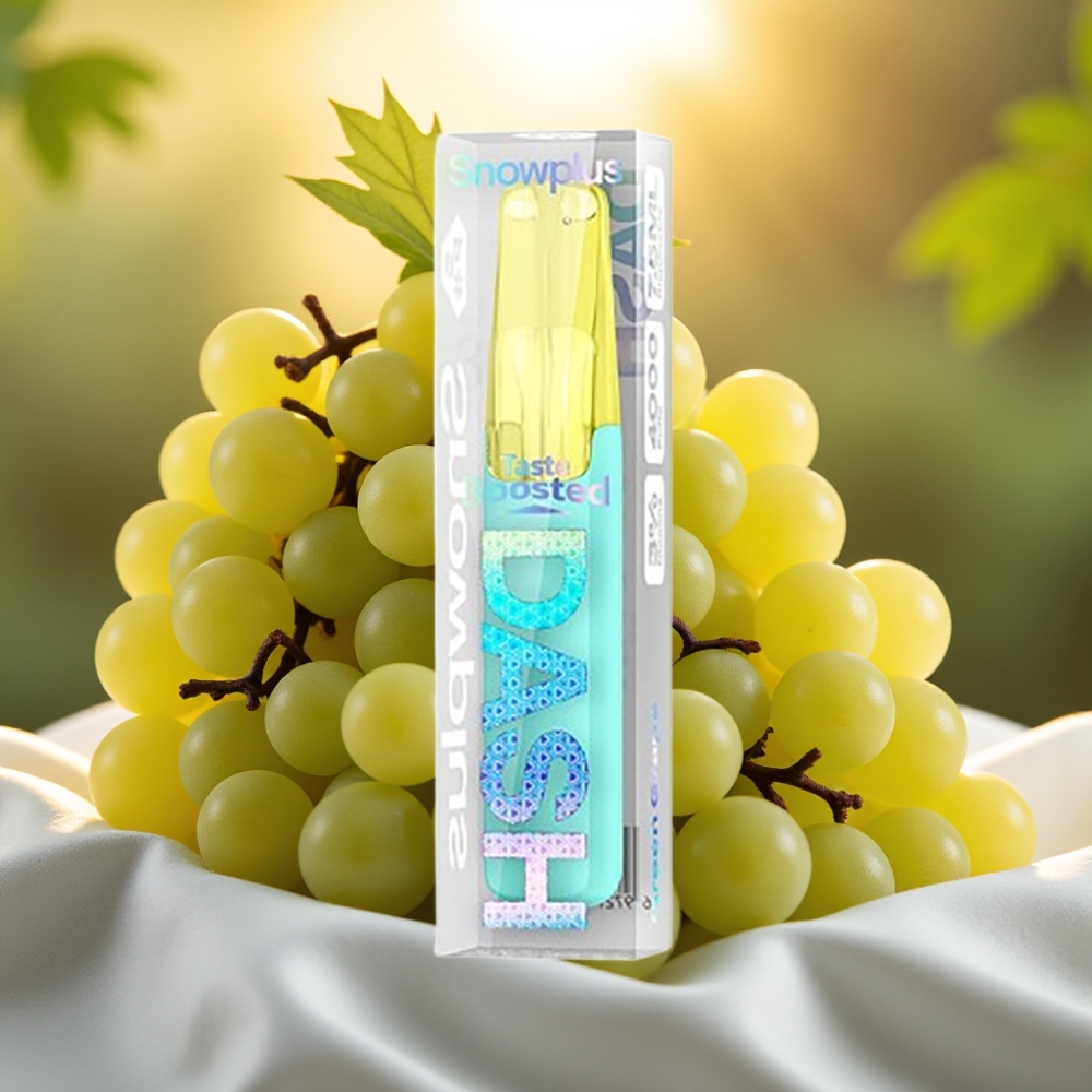 Snowplus Dash 4000 Puffs Disposable Device Raisin Vert - 7,5 ml, 4000 Puffs, 530 mAh