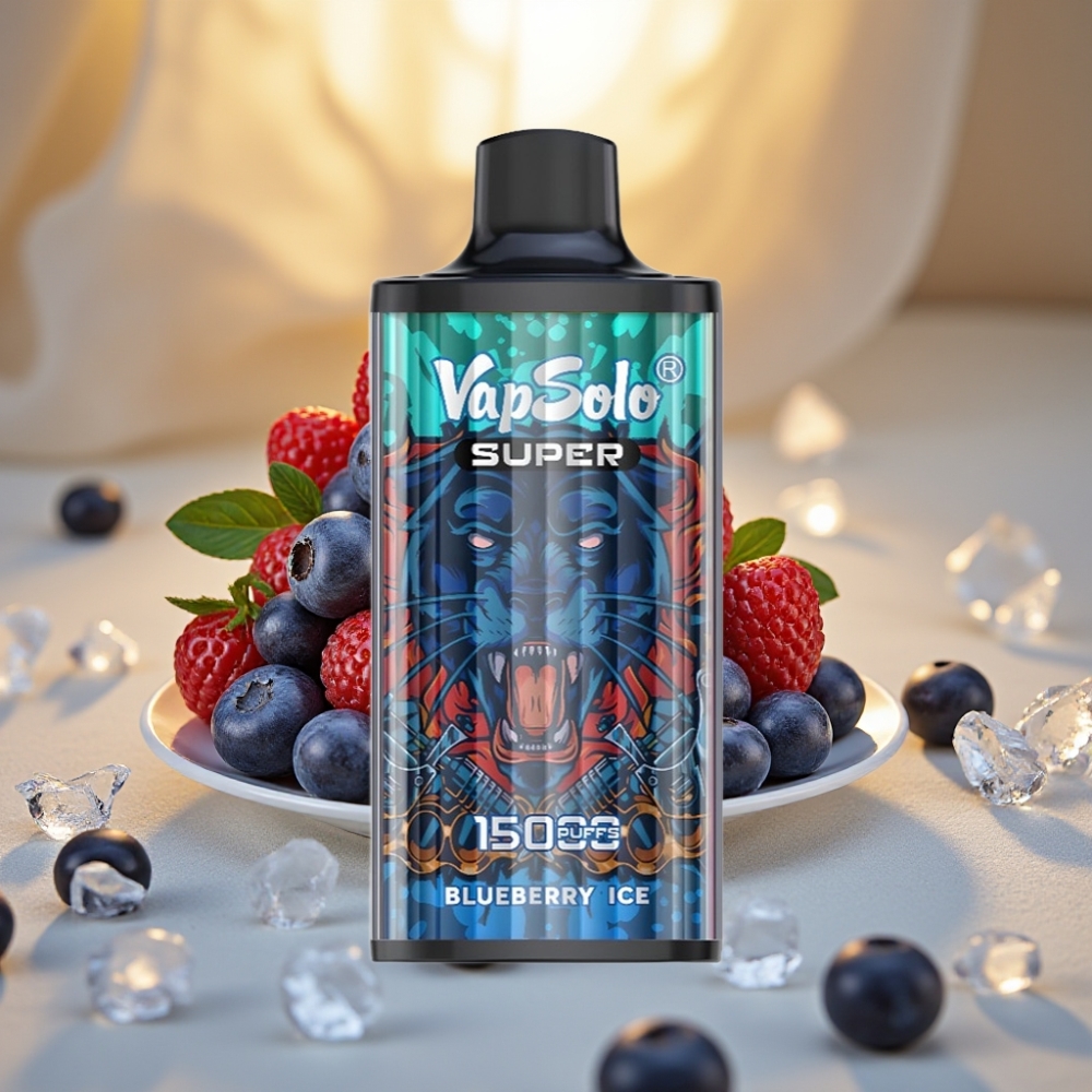 Vapsolo Super 15000 Puffs Blueberry Ice 40ml 850mAh Type-C