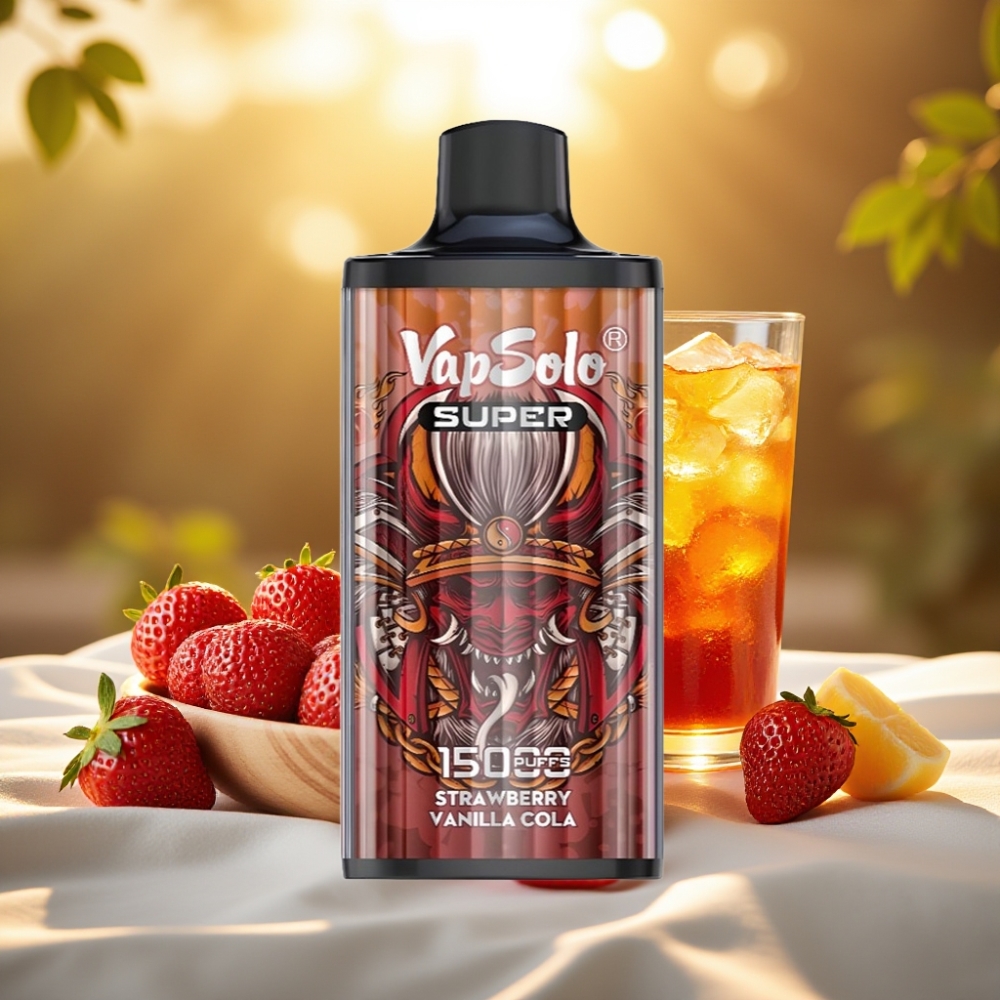 Vapsolo Super 15000 Puffs Fraise Vanille Cola 40ml 850mah Type-C
