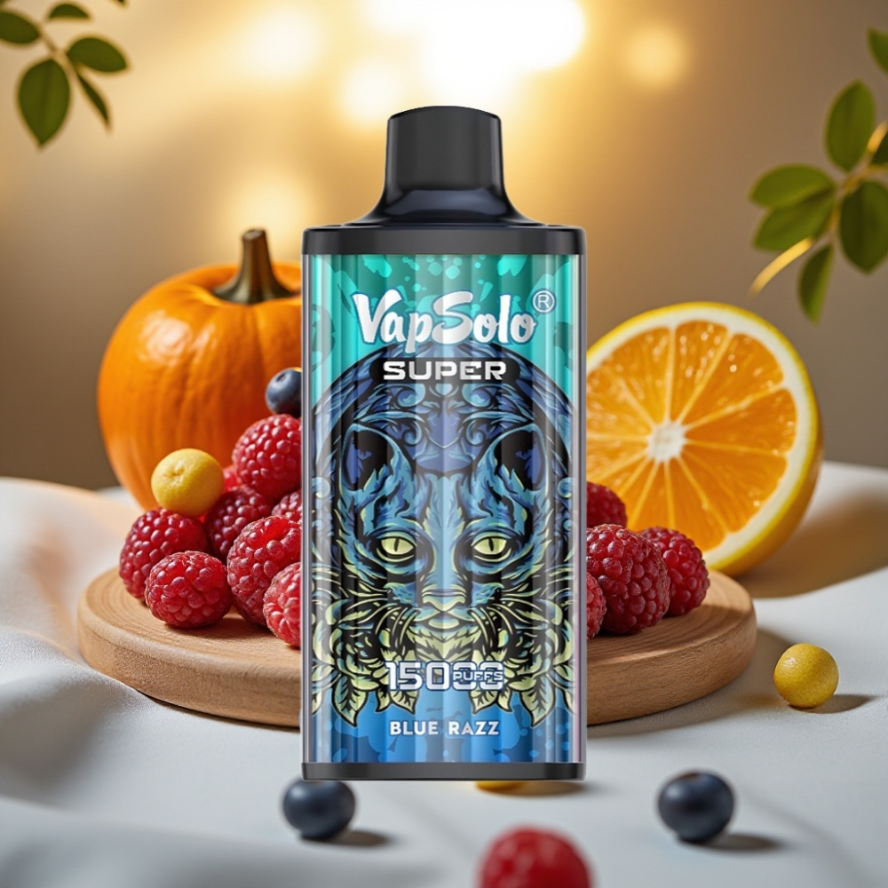 Vapsolo Super 15000 Puffs Framboise Bleue 40ml 850mAh Type-C