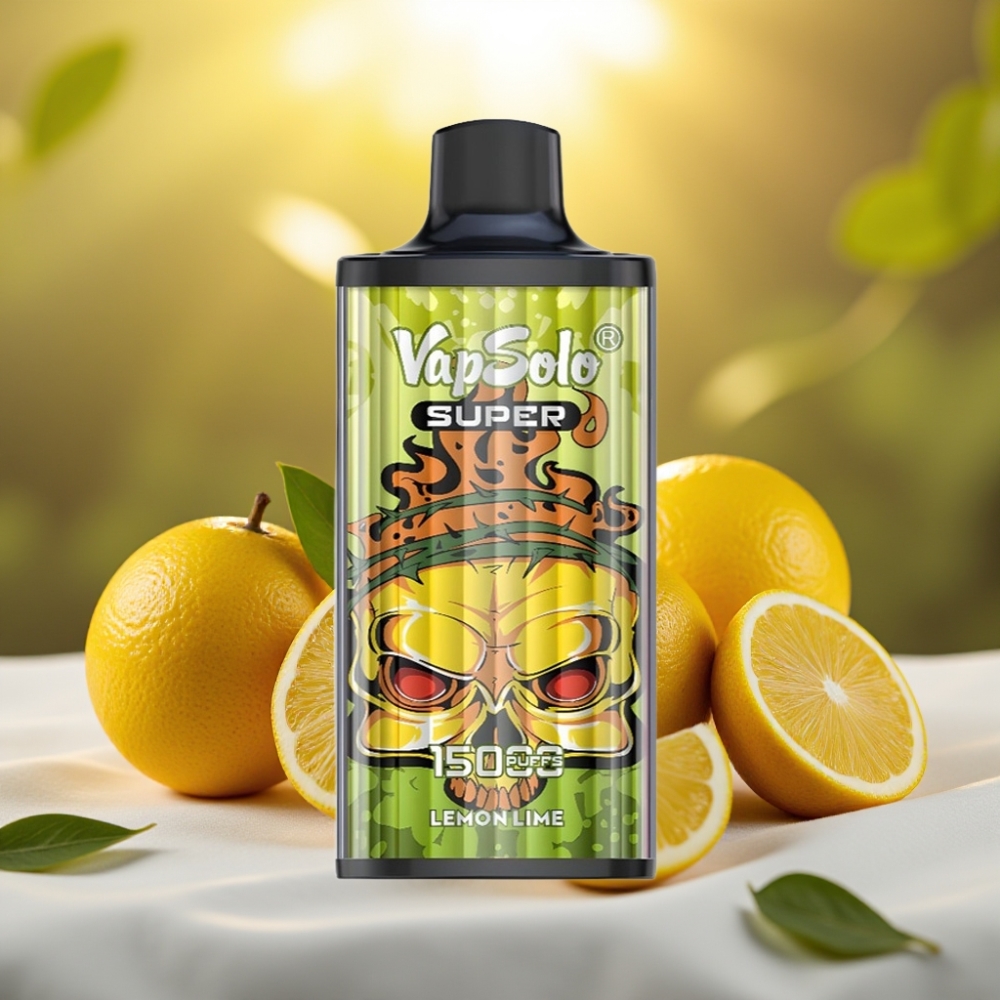 Vapsolo Super 15000 Puffs Lima Citron – 40ml, 850mAh, Type-C
